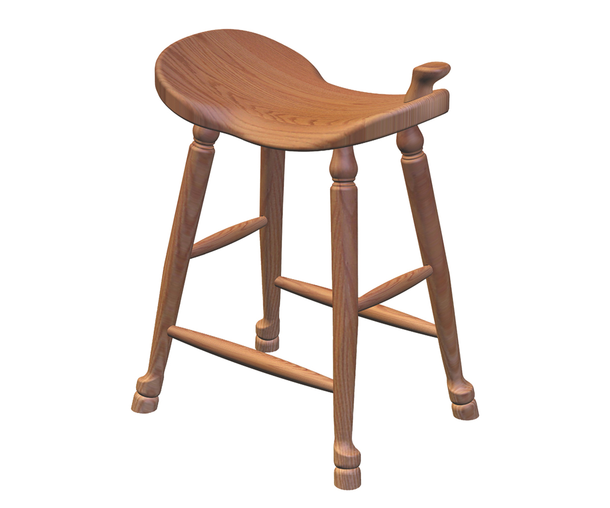 24" Western Saddle Bar Stool 1 24" Western Saddle Bar Stool