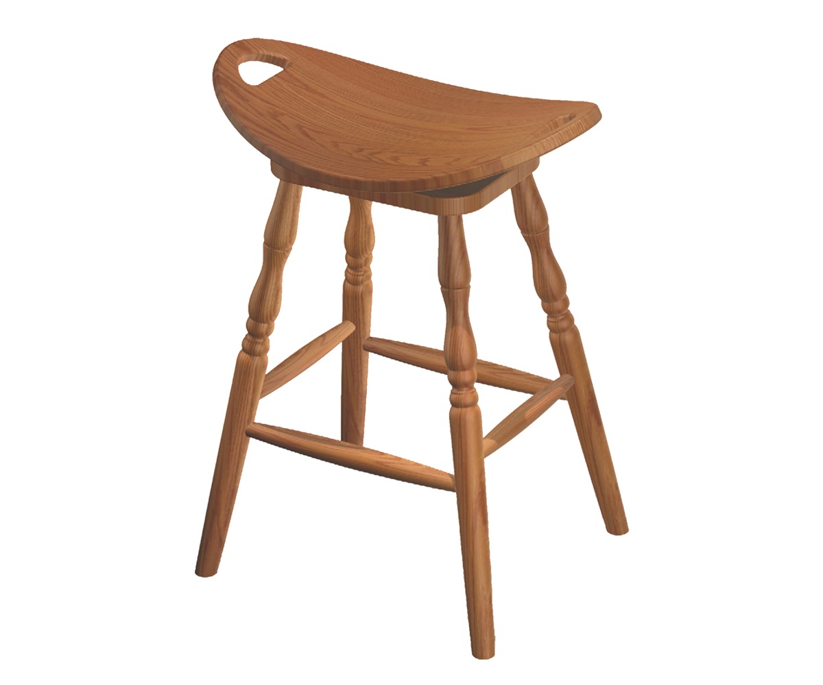 24" Swivel Saddle Bar Stool 1 24" Swivel Saddle Bar Stool