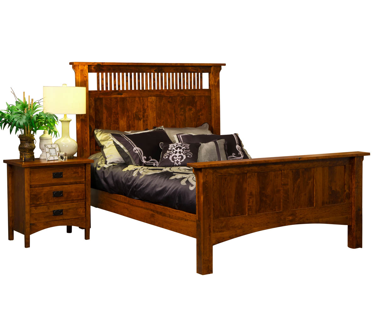 Arts & Crafts Spindle Panel Bed 1 Arts & Crafts Spindle Panel Bed