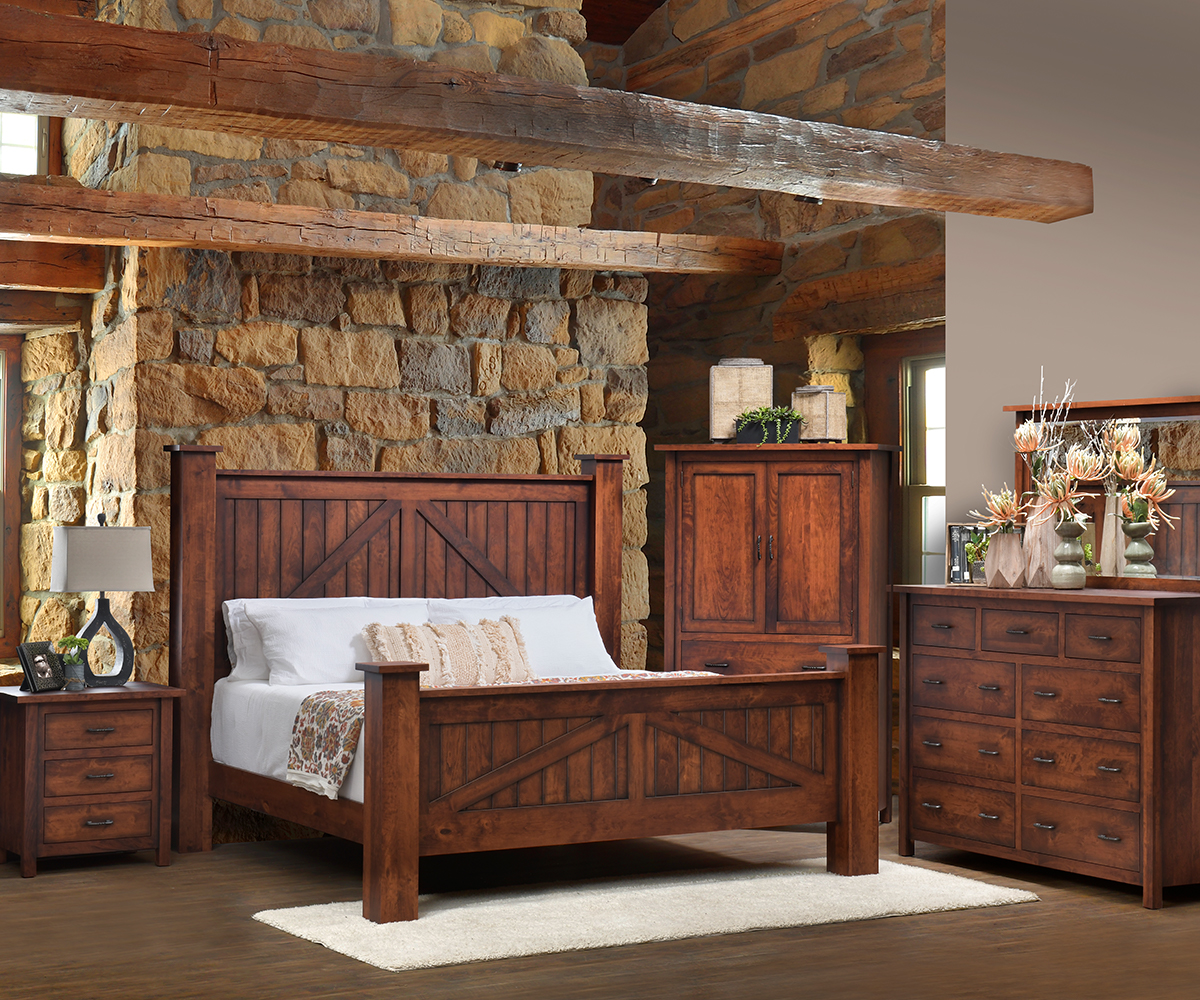 Mountain Lodge Panel Bed With Drawer Units Raised 2" 4 Mountain Lodge Panel Bed With Drawer Units Raised 2" - Image 4