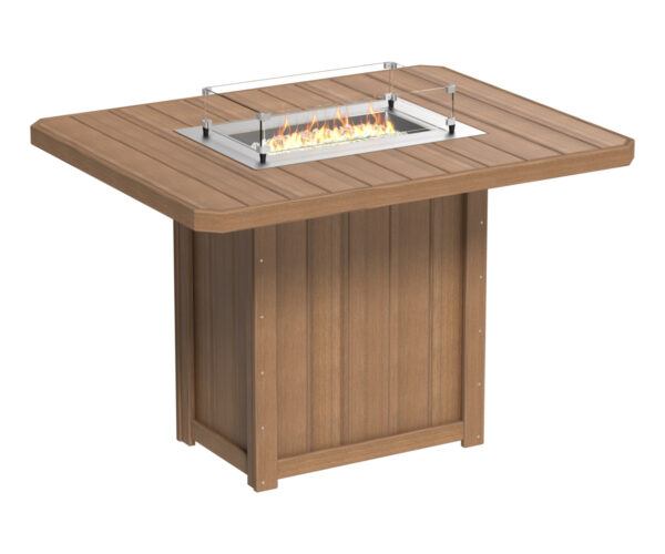 Lumin Fire Pit Table 62" Rectangular - Bar Height