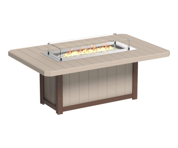 Lumin Fire Table - 79" Rectangular - Dining Height