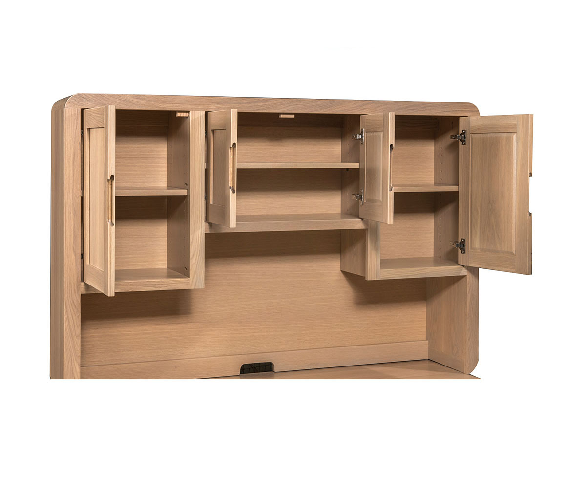 Europa Double Pedestal Desk With Hutch 2 Europa Double Pedestal Desk With Hutch - Image 2