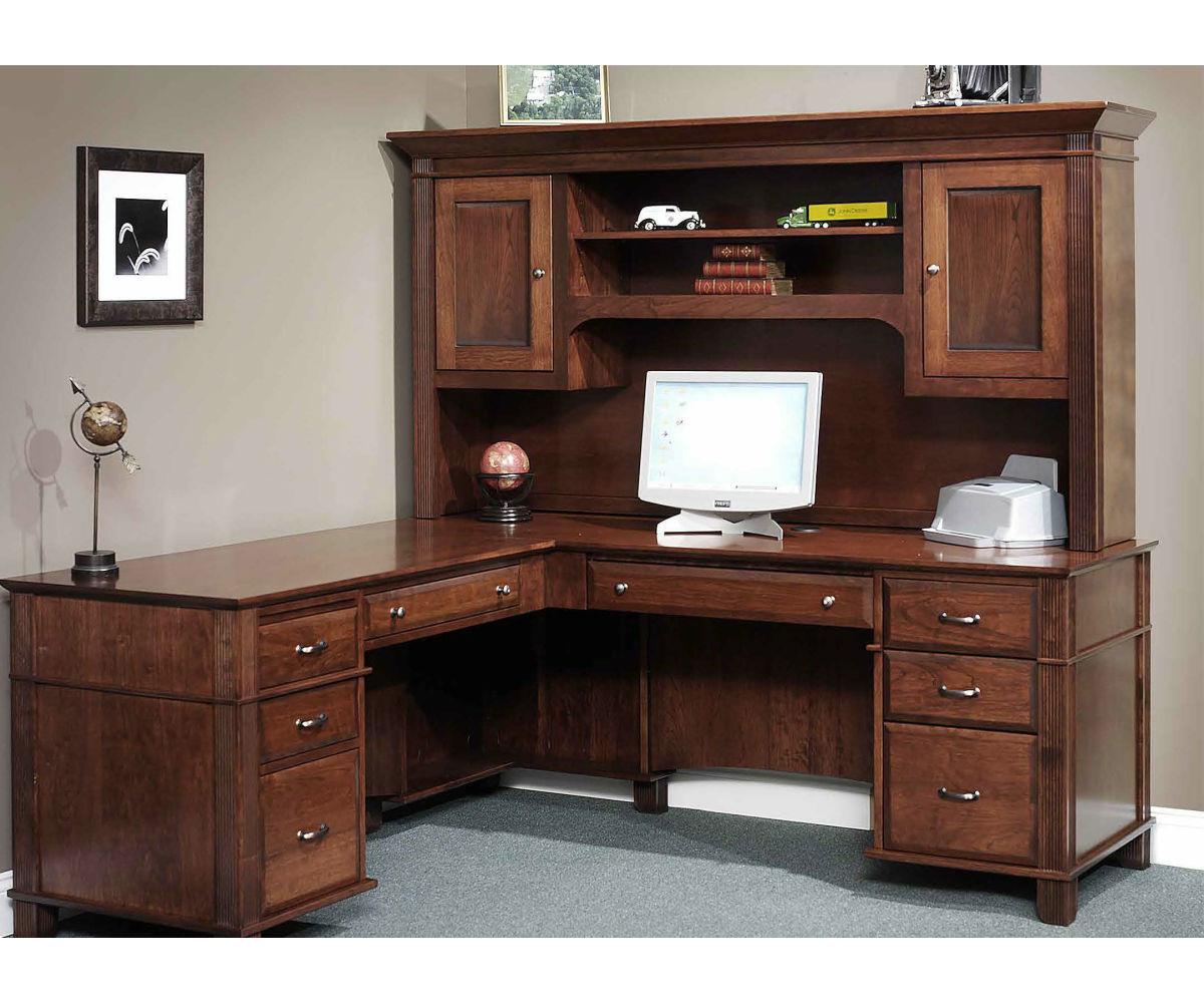Arlington L-Desk With Hutch 1 Arlington L-Desk With Hutch