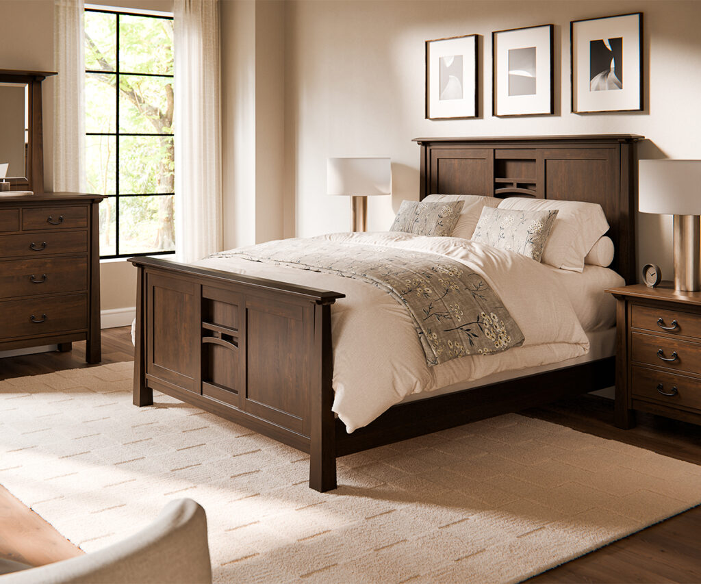 JR Woodworking Artesa Collection Room Setting Brown Maple FC Shadow cropped
