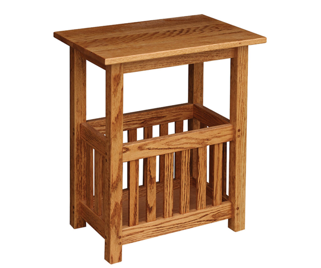 Mission Magazine Rack Mission Magazine Stand | Amish Oak & Cherry | Hickory, NC