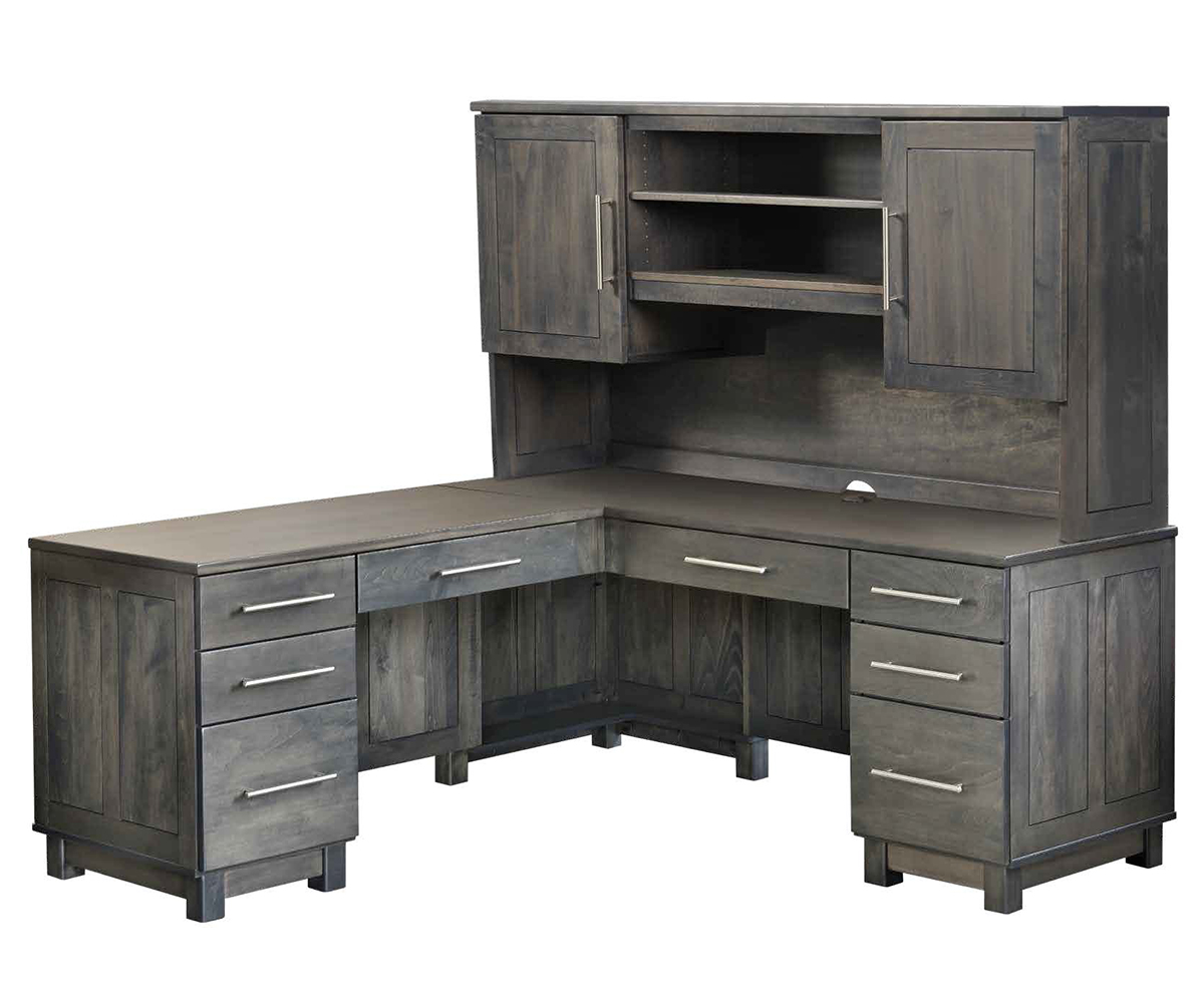 La-Salle Urban L-Desk With Hutch 1 La-Salle Urban L-Desk With Hutch