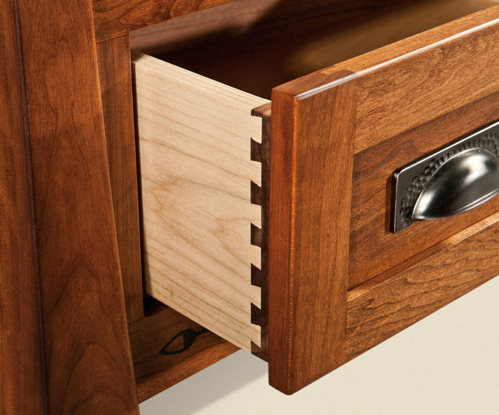 Why Americans Are Buying Amish-Made Furniture 3 Dovetail drawer joint on solid wood Amish furniture