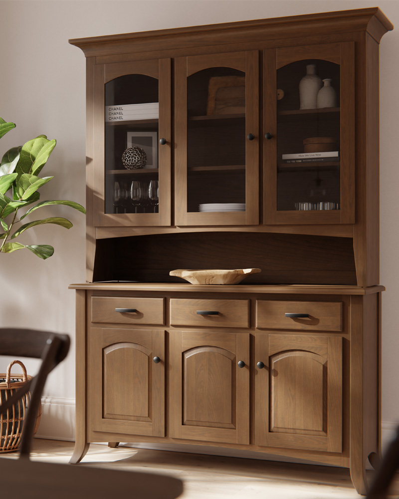 HD Galveston 3 Door Hutch RS Cherry OCS 120 Husk Hutch Portrait cropped