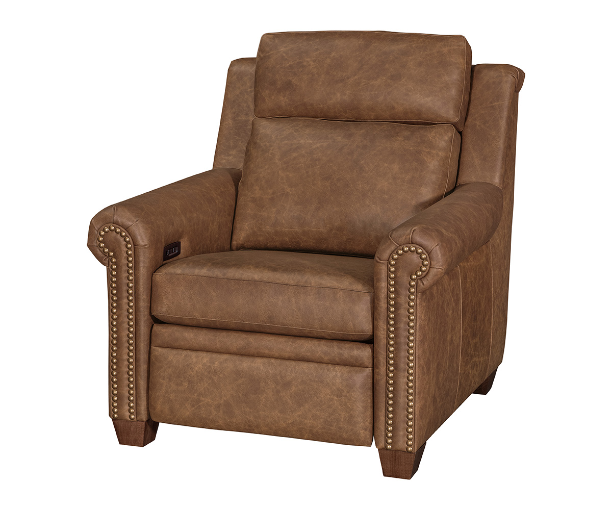 Remington Chair Recliner with Tilt Headrest - Rolled Arm 1 Remington Chair Recliner with Tilt Headrest - Rolled Arm