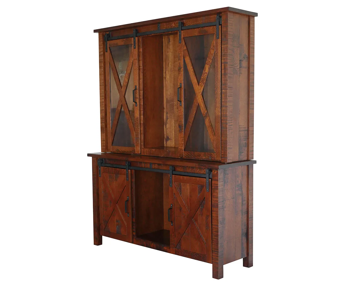 Sliding Barn Floor 3 Door Hutch 1 Sliding Barn Floor 3 Door Hutch