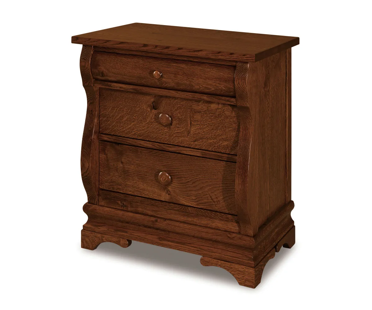 Chippewa Sleigh 3 Drawer Nightstand - 25¼"W 1 Chippewa Sleigh 3 Drawer Nightstand - 25¼"W