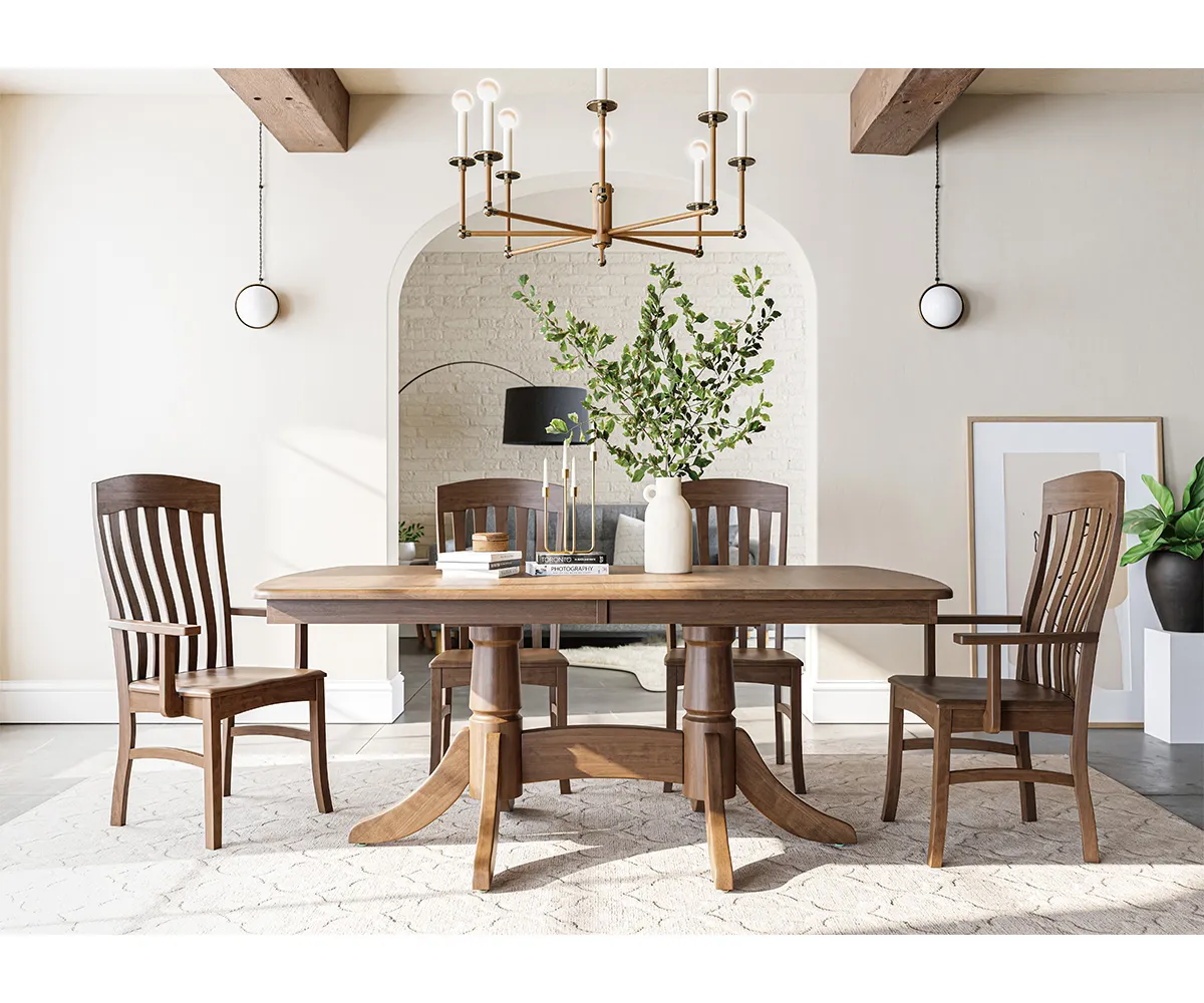 Baytown Double Pedestal Table 3 Baytown Double Pedestal Table - Image 3